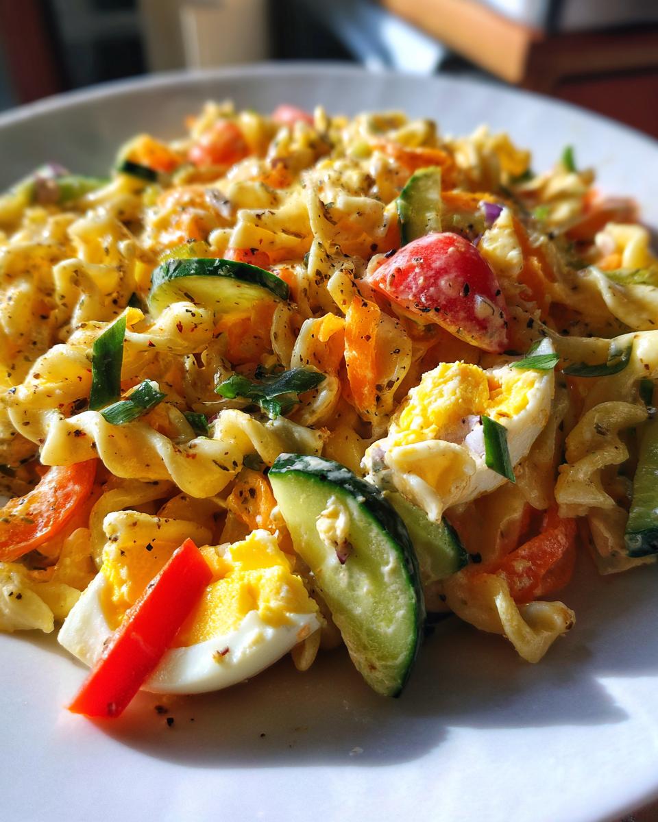 Pasta Salade met Eieren en Groenten - detail 3