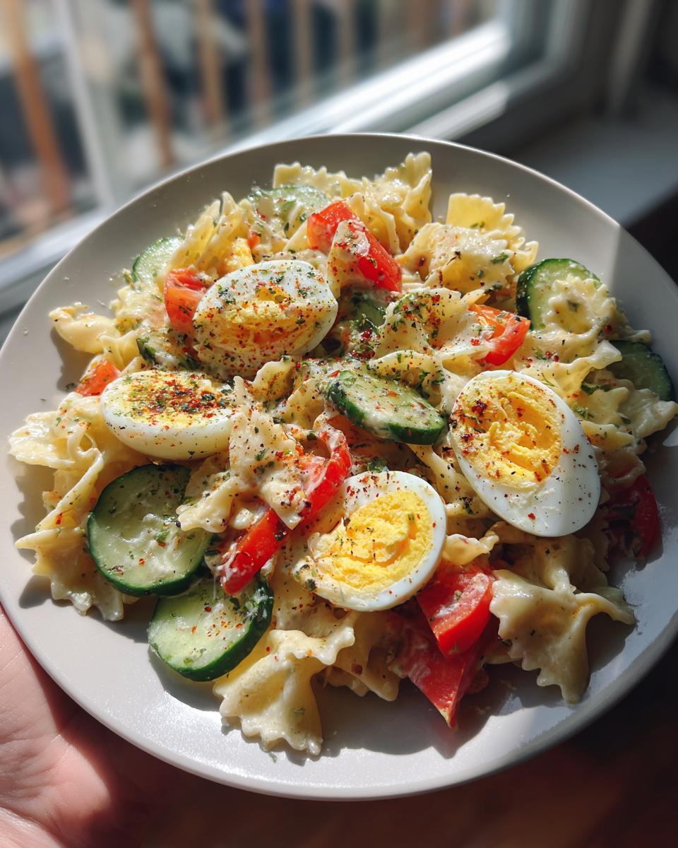 Pasta Salade met Eieren en Groenten - detail 4