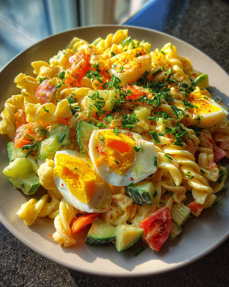Pasta Salade met Eieren en Groenten - detail 5