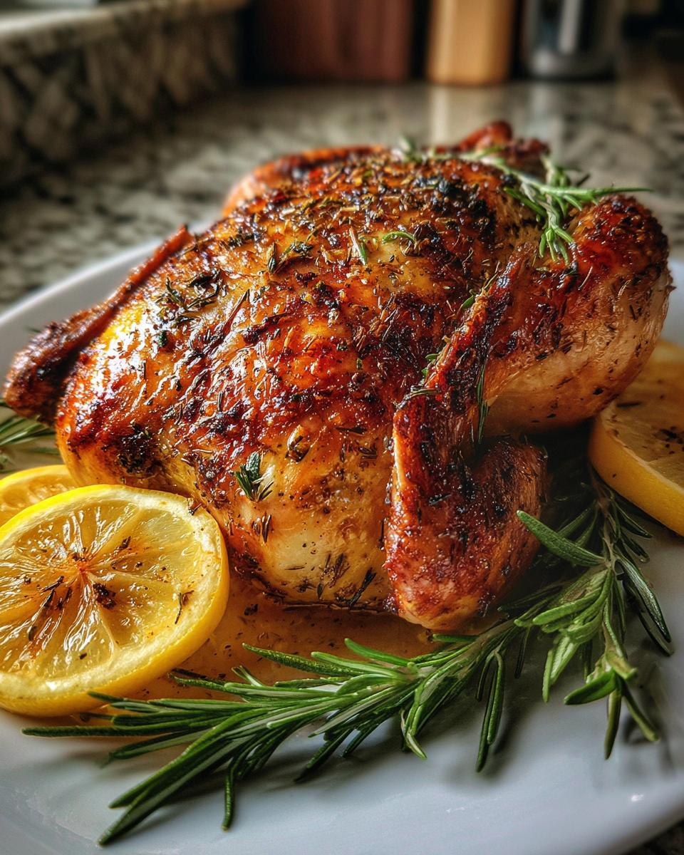 Roasted Chicken with Lemon and Rosemary - detail 1
