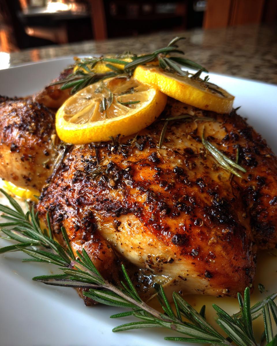 Roasted Chicken with Lemon and Rosemary - detail 4