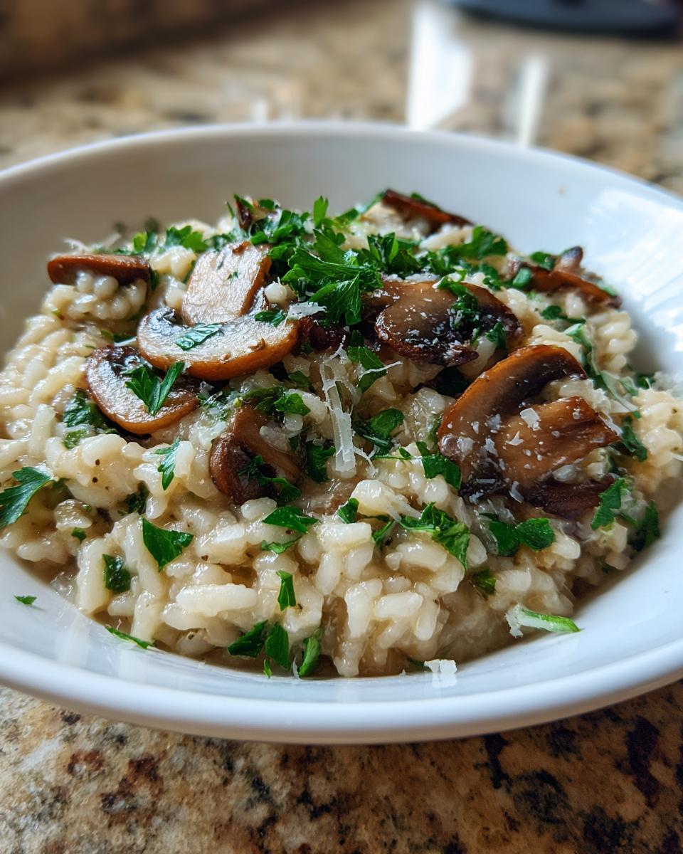 Romige Knoflook Champignon Risotto - detail 1