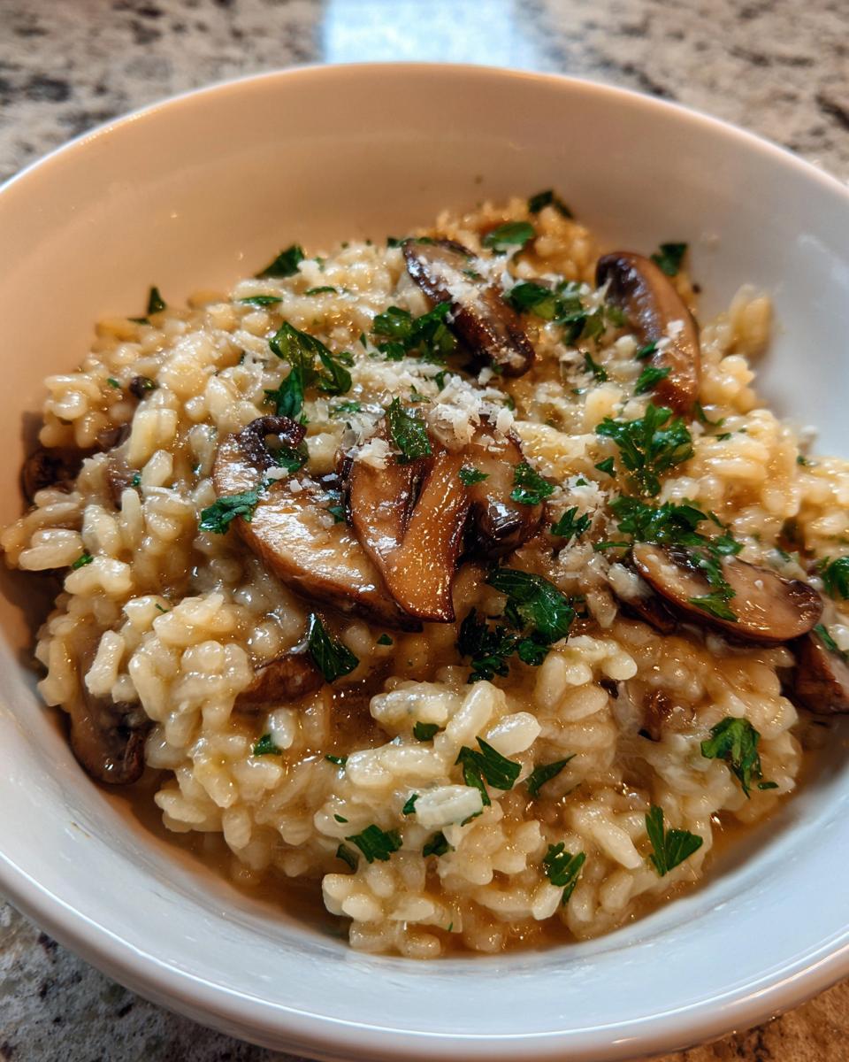 Romige Knoflook Champignon Risotto - detail 2