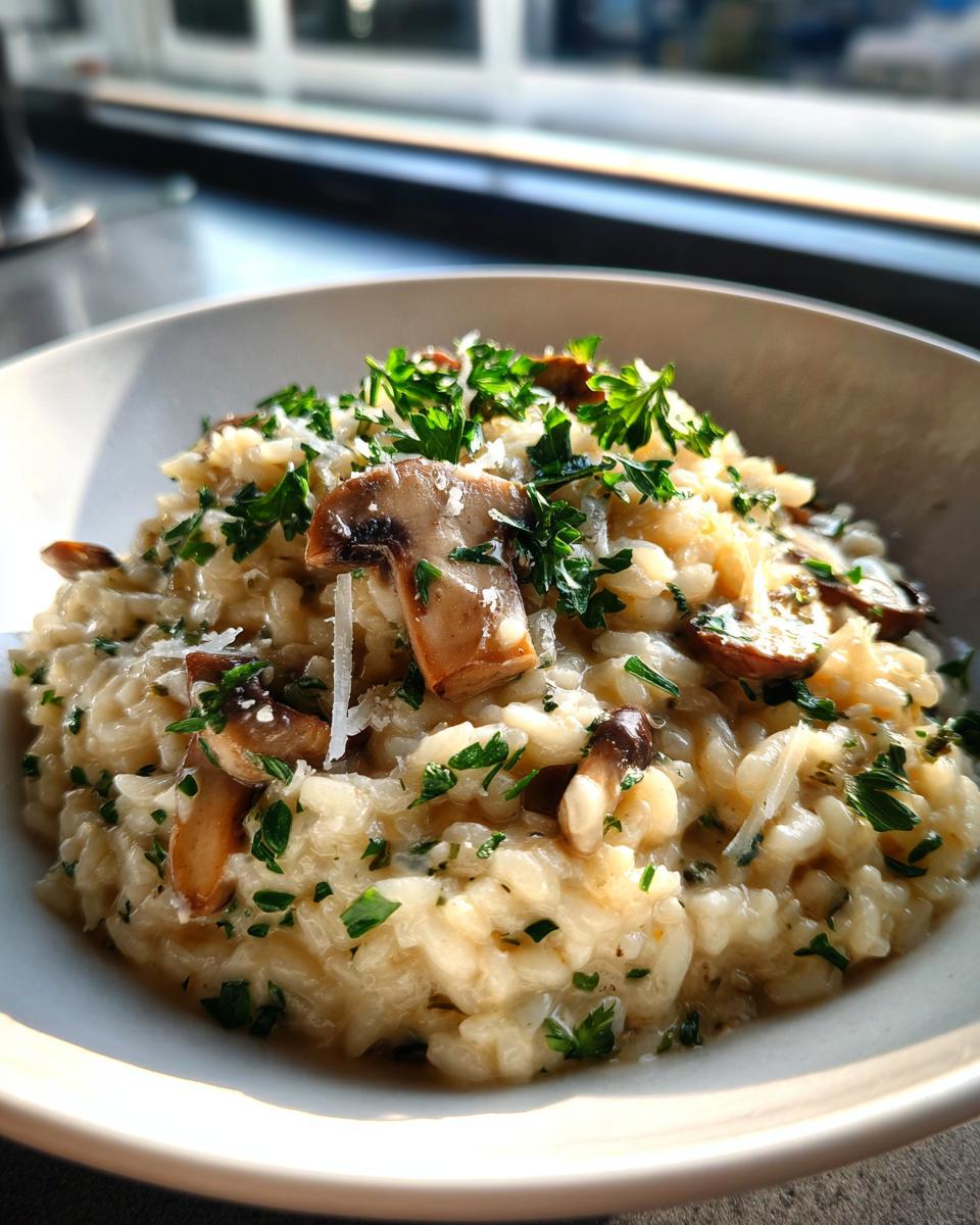 Romige Knoflook Champignon Risotto - detail 3