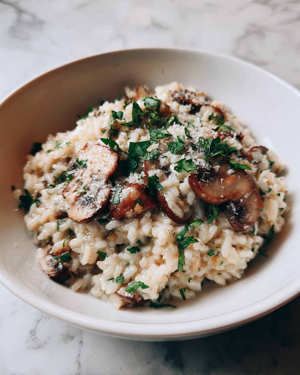 Romige Knoflook Champignon Risotto - detail 4
