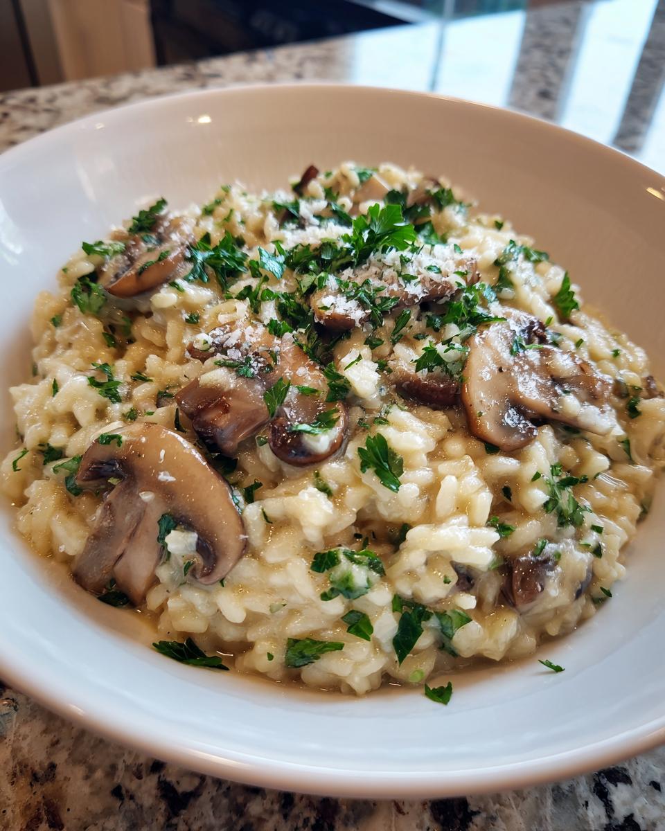 Romige Knoflook Champignon Risotto - detail 5