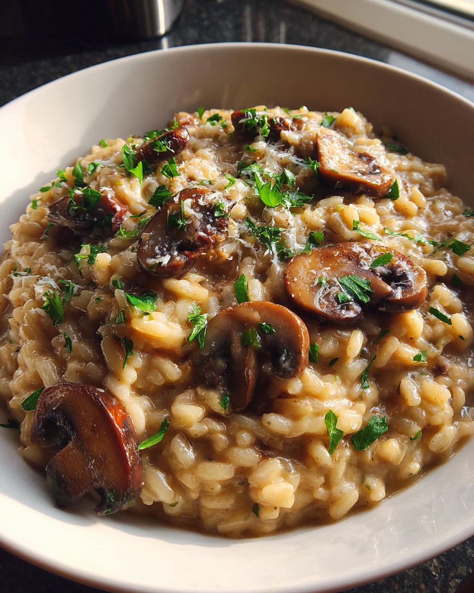 Romige Knoflook Champignon Risotto - detail 6