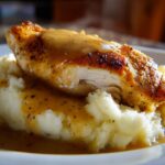 Simple Chicken with Gravy Over Mashed Potatoes