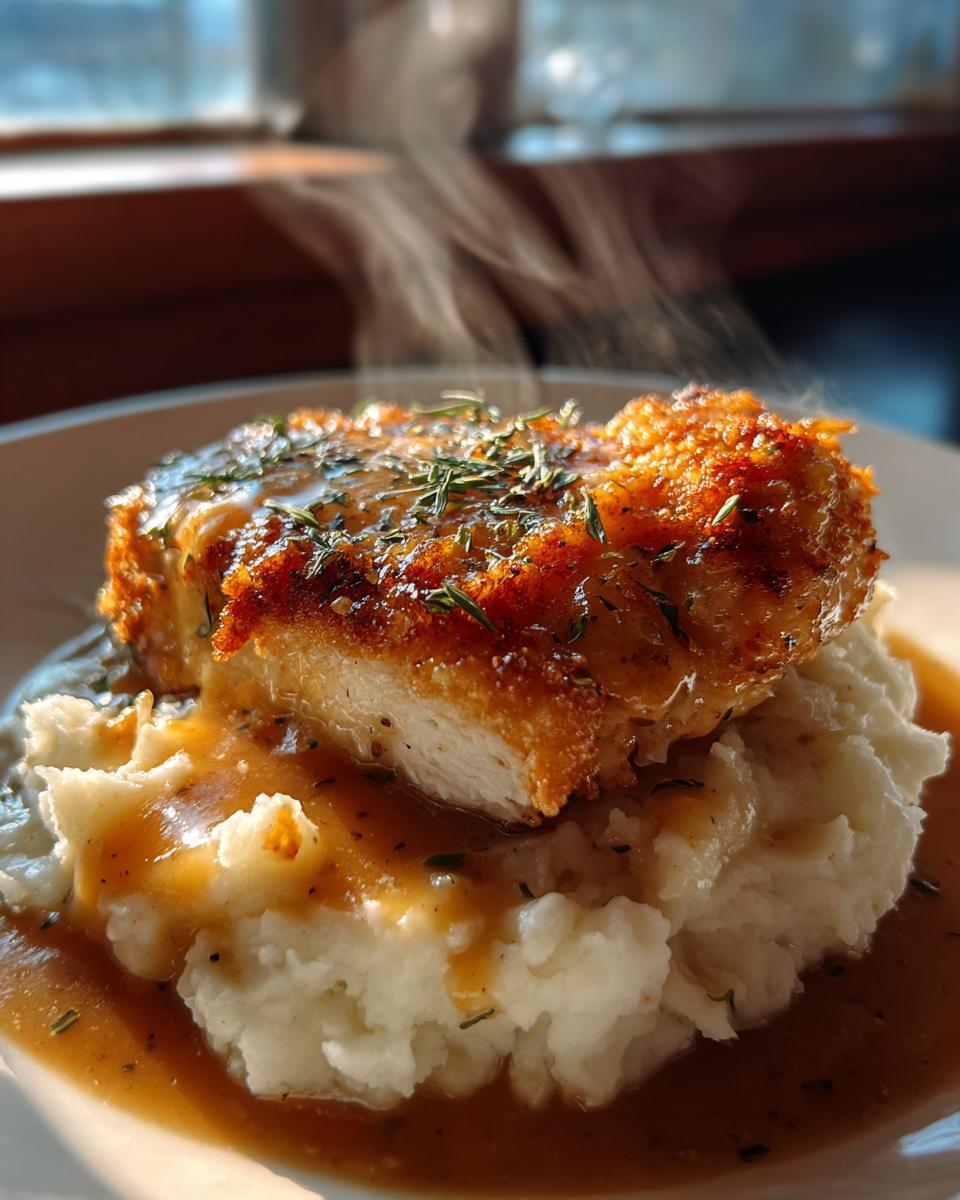 Simple Chicken with Gravy Over Mashed Potatoes - detail 3