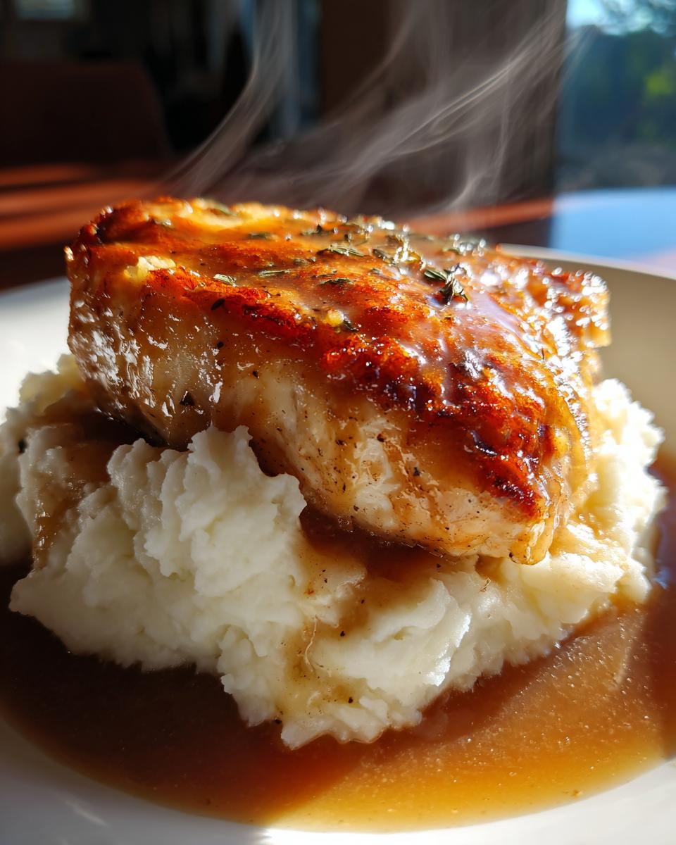 Simple Chicken with Gravy Over Mashed Potatoes - detail 4