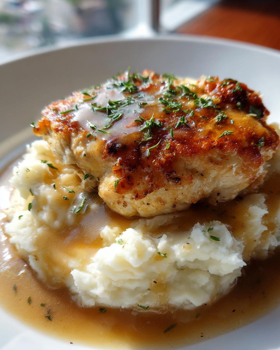 Simple Chicken with Gravy Over Mashed Potatoes - detail 5