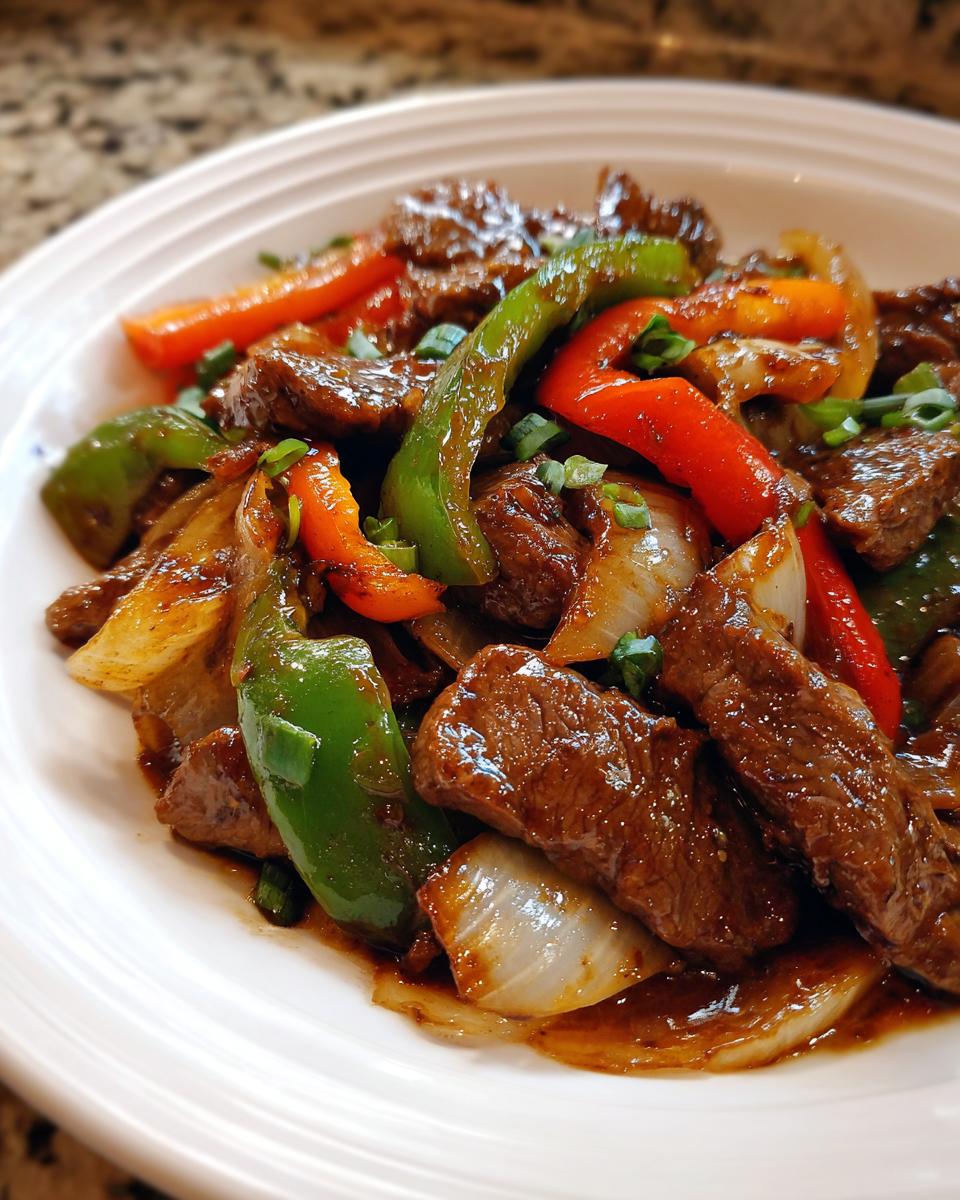 Sizzling Chinese Pepper Steak with Onions - detail 1
