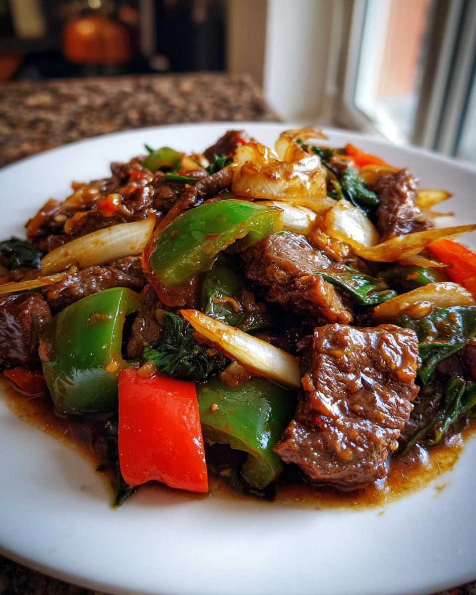 Sizzling Chinese Pepper Steak with Onions - detail 3