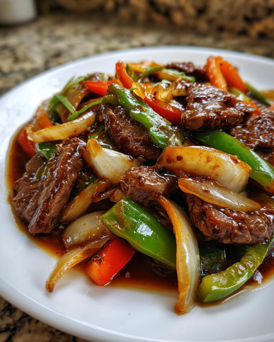 Sizzling Chinese Pepper Steak with Onions - detail 4