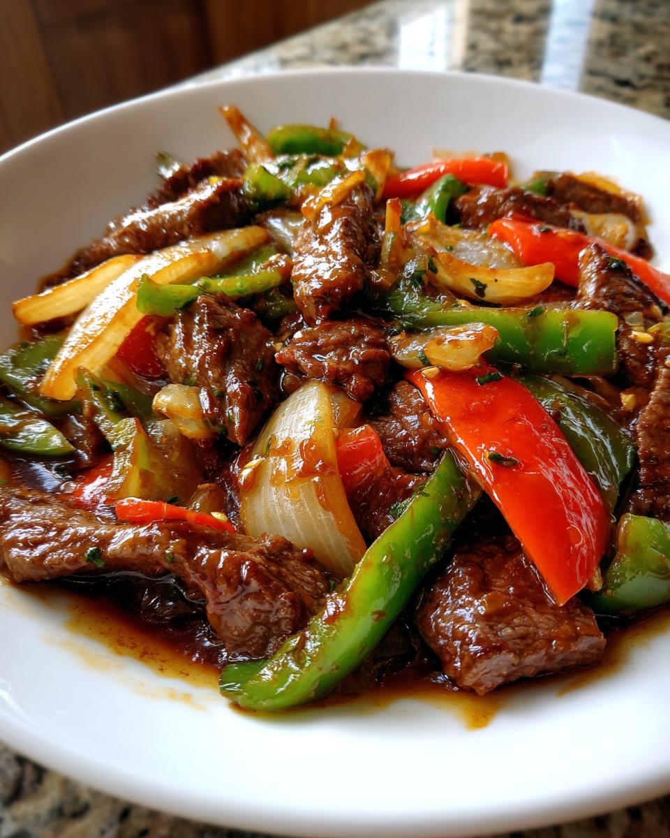 Sizzling Chinese Pepper Steak with Onions - detail 6