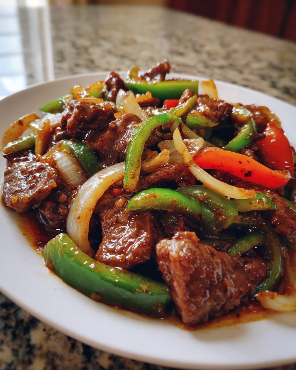 Sizzling Chinese Pepper Steak with Onions - detail 7