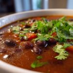 Spicy Black Bean Soup with Cilantro