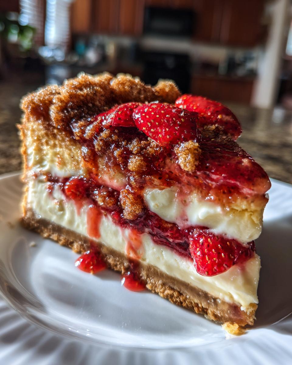 Strawberry Crunch Churro Cheesecake - detail 5