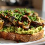 AVOCADO GARLICKY MUSHROOM TOAST