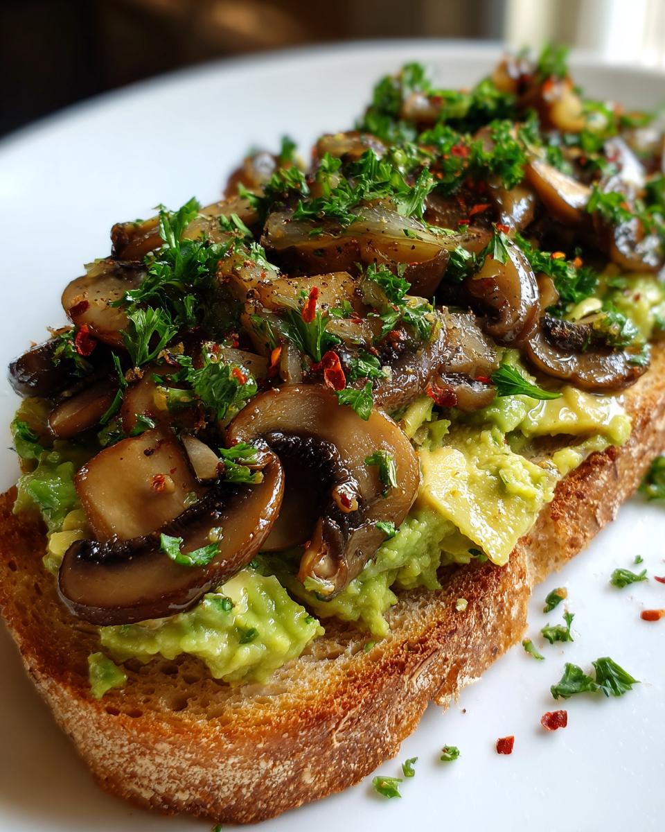 AVOCADO GARLICKY MUSHROOM TOAST - detail 4