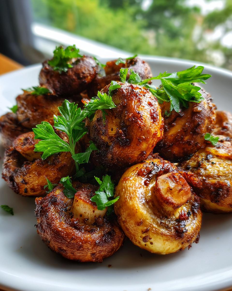 Air Fryer Mushrooms - detail 1