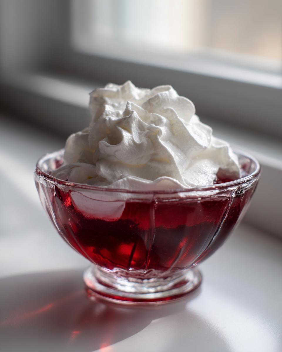 Blackberry Gelatin with Cream - detail 1