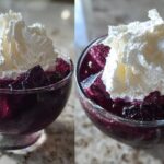 Blackberry Gelatin with Cream