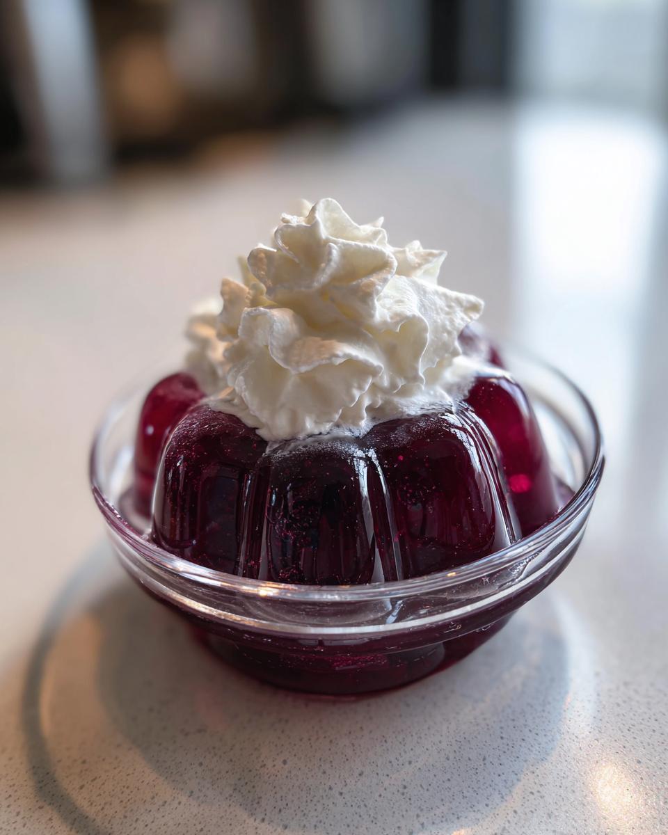Blackberry Gelatin with Cream - detail 3