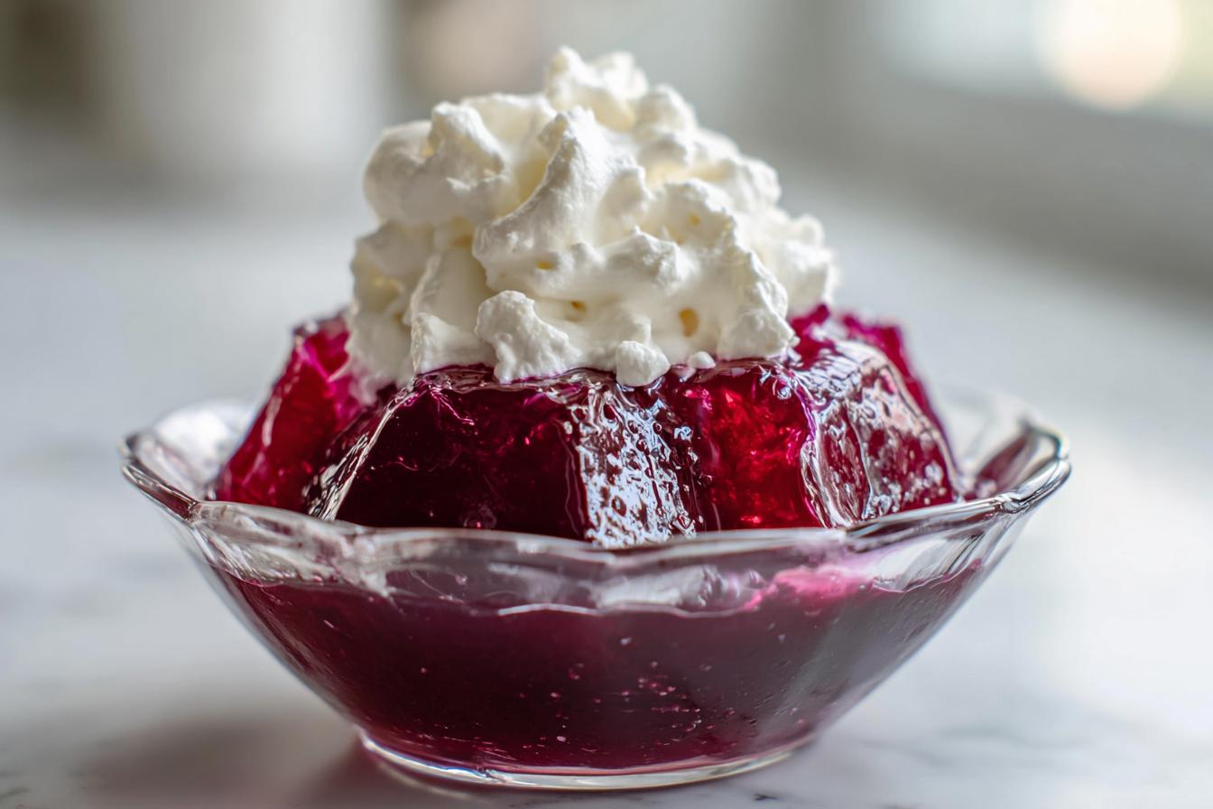 Blackberry Gelatin with Cream - detail 4