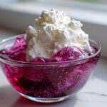 Blackberry Gelatin with Cream