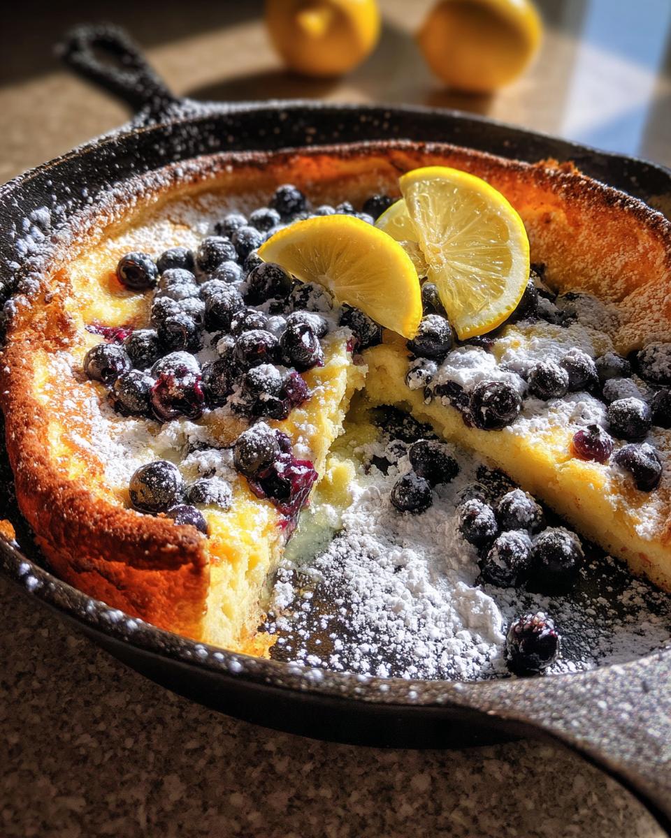 Blueberry Lemon Dutch Baby - detail 2