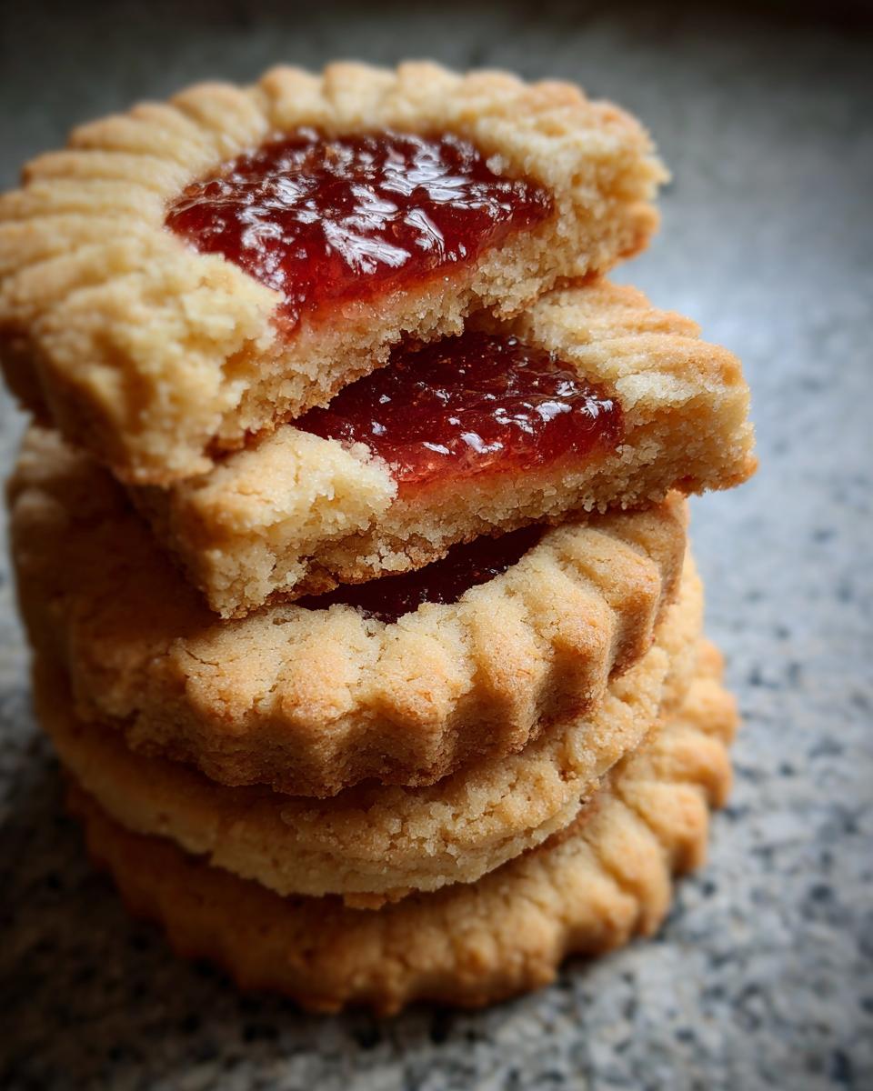 Butter Cookies with Strawberry Jam - detail 1