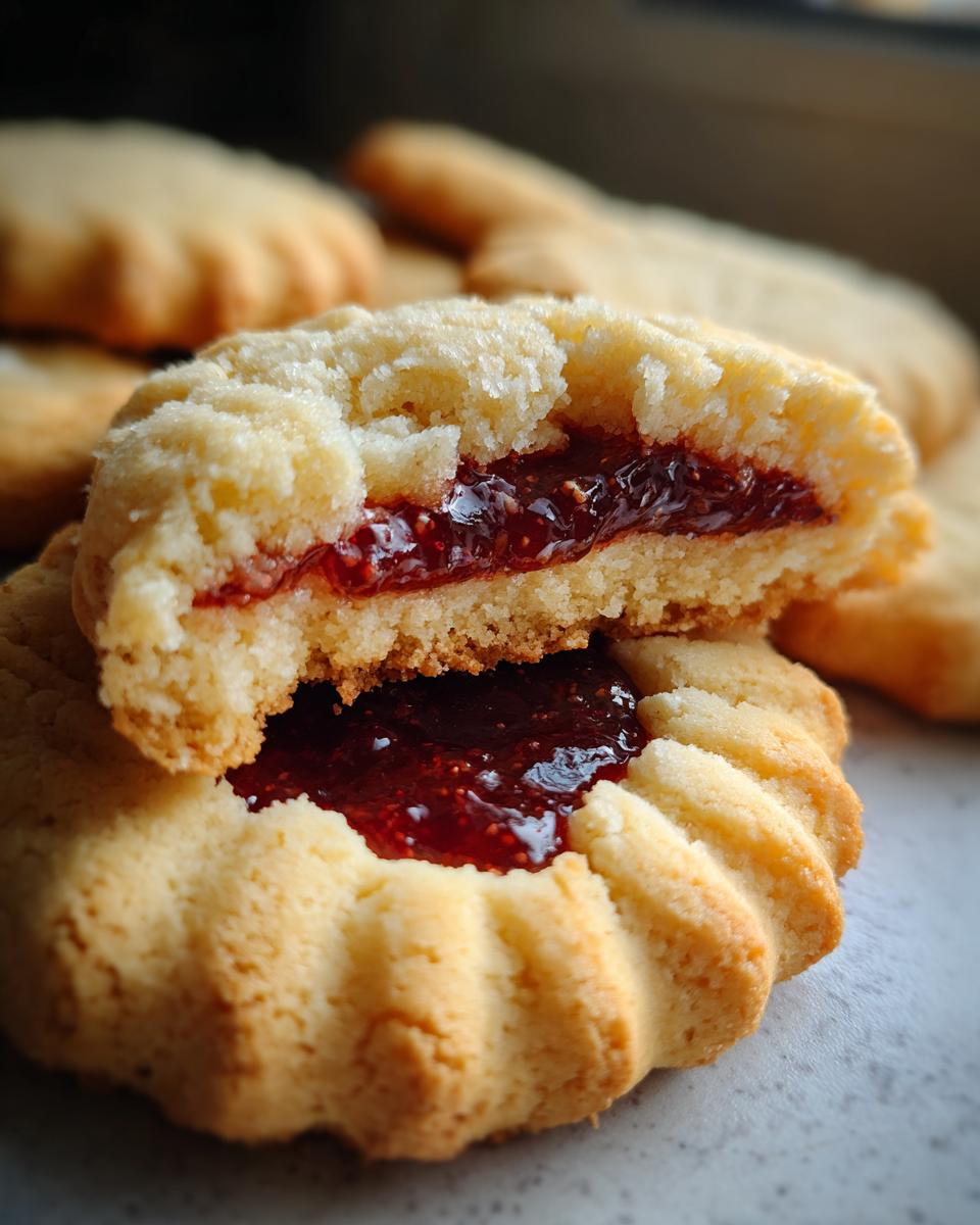Butter Cookies with Strawberry Jam - detail 2