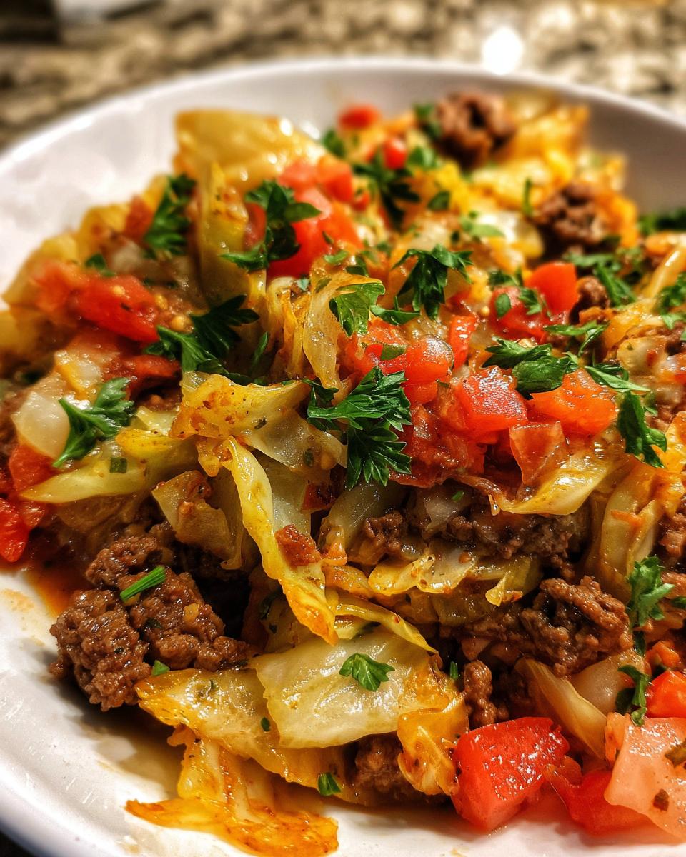 Cabbage and Ground Beef - detail 4