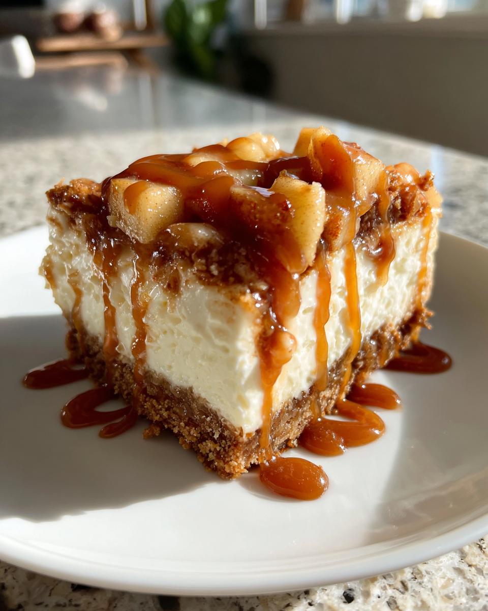 Caramel Apple Cheesecake Bars - detail 2