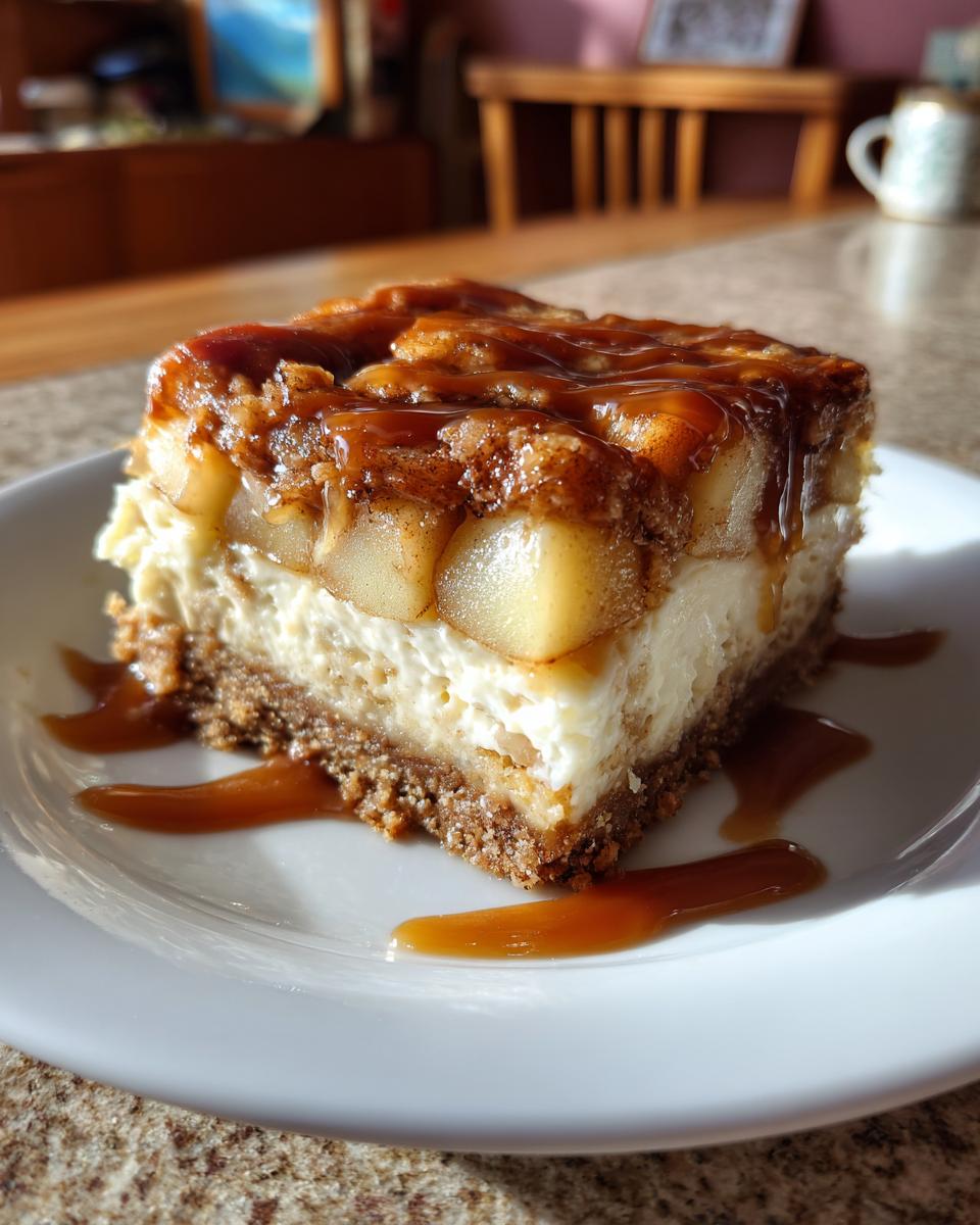 Caramel Apple Cheesecake Bars - detail 3