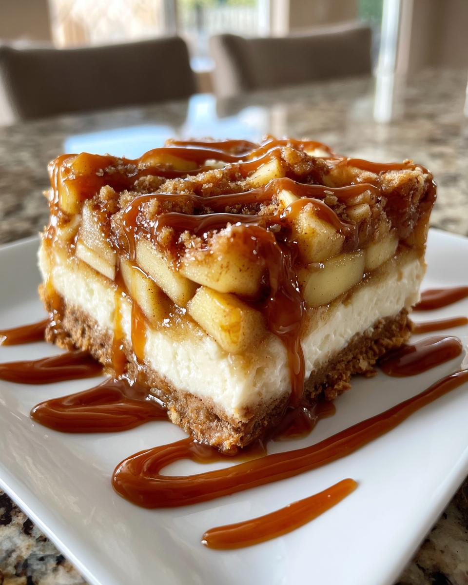 Caramel Apple Cheesecake Bars - detail 4
