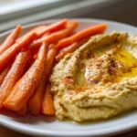 Carrot Sticks with Spicy Hummus