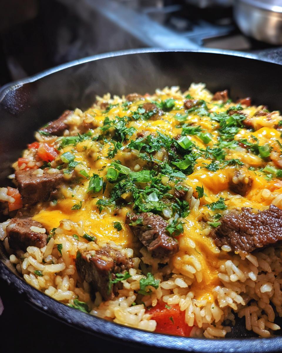 Cheesy Steak Queso Rice Skillet - detail 3