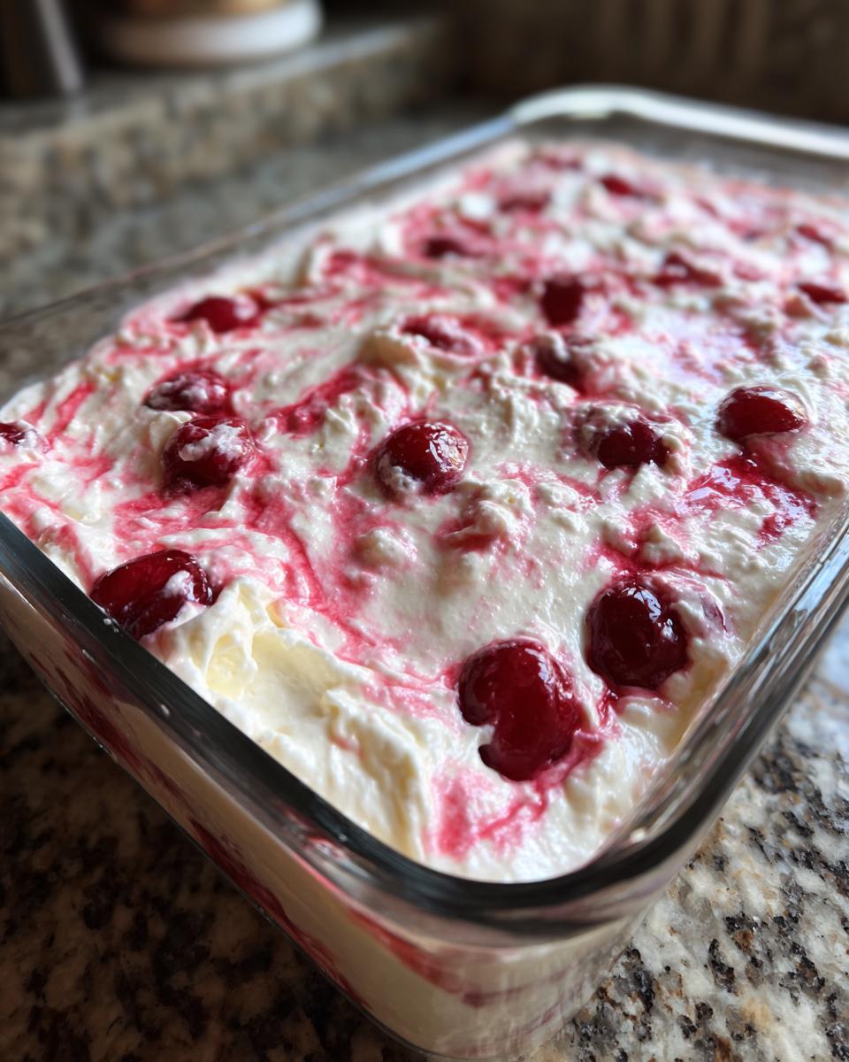 Cherry Fluff No-Bake Dessert - detail 1