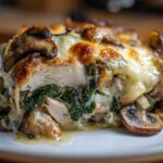Chicken Spinach and Mushroom Low Carb Oven Dish