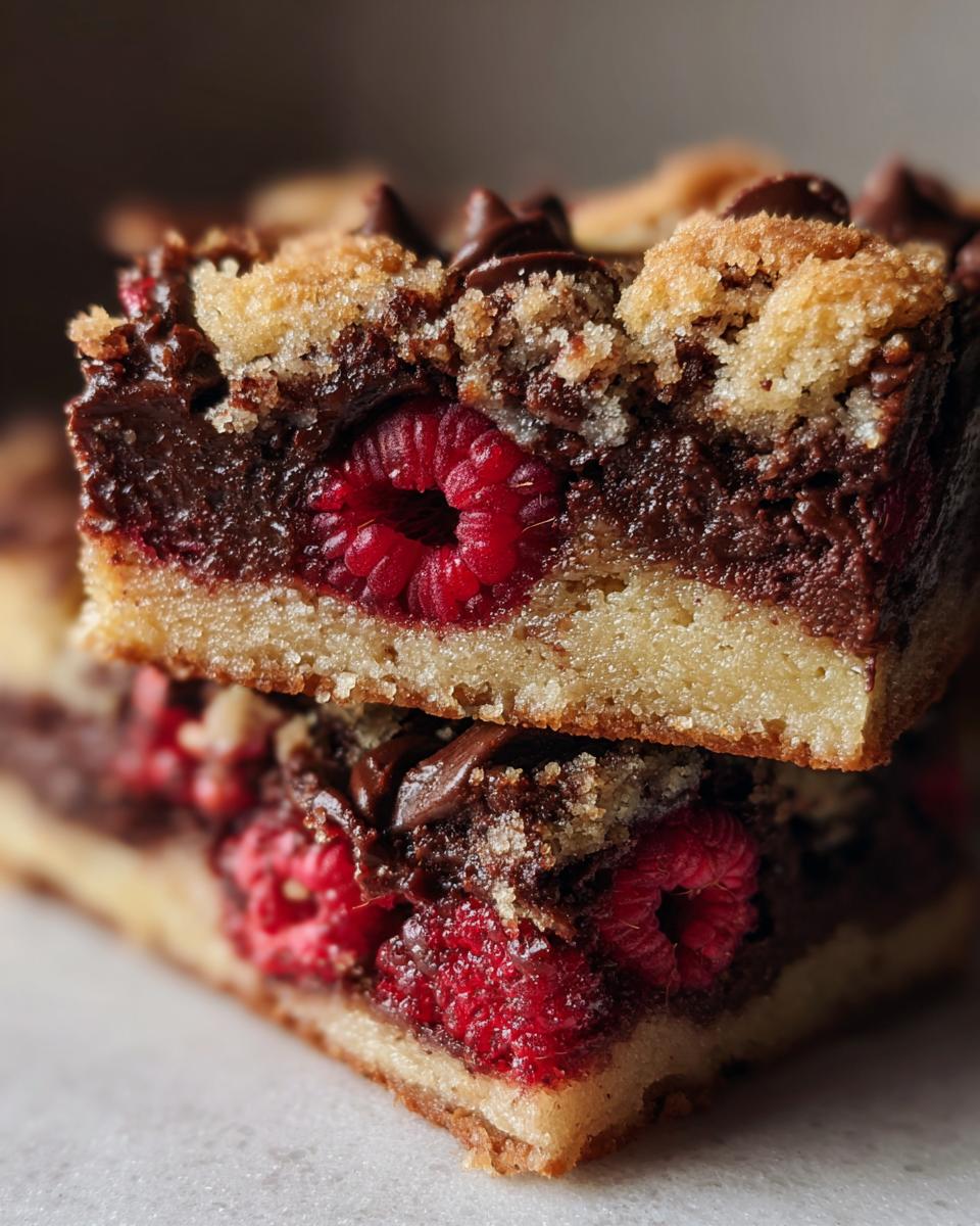 Chocolate Raspberry Crumb Bars - detail 1