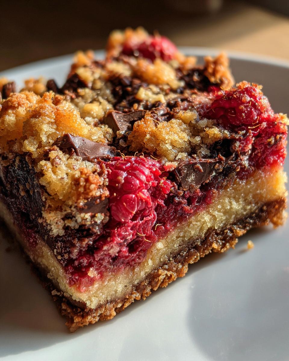 Chocolate Raspberry Crumb Bars - detail 2