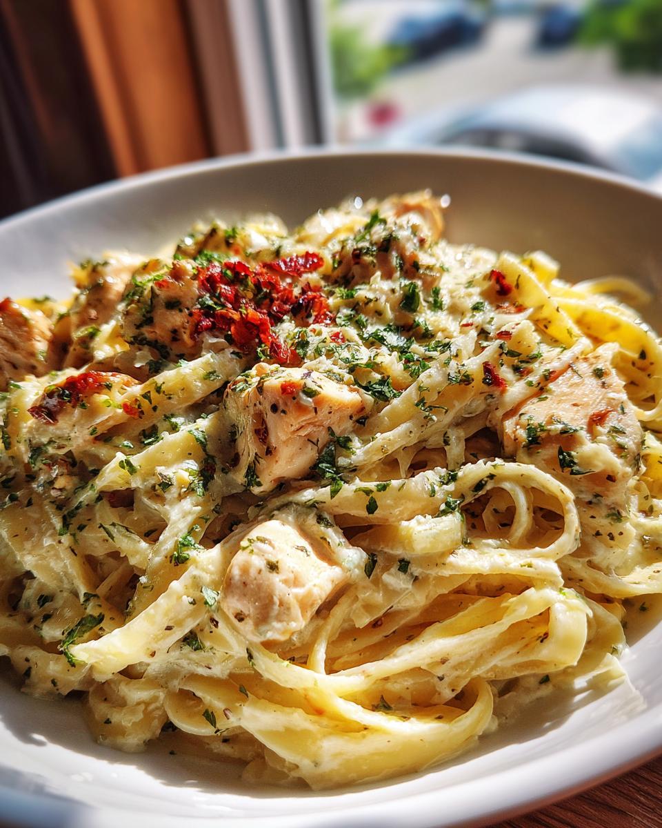 Creamy Cajun Mozzarella Chicken Linguine - detail 1