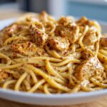 Creamy Cajun Mozzarella Chicken Linguine
