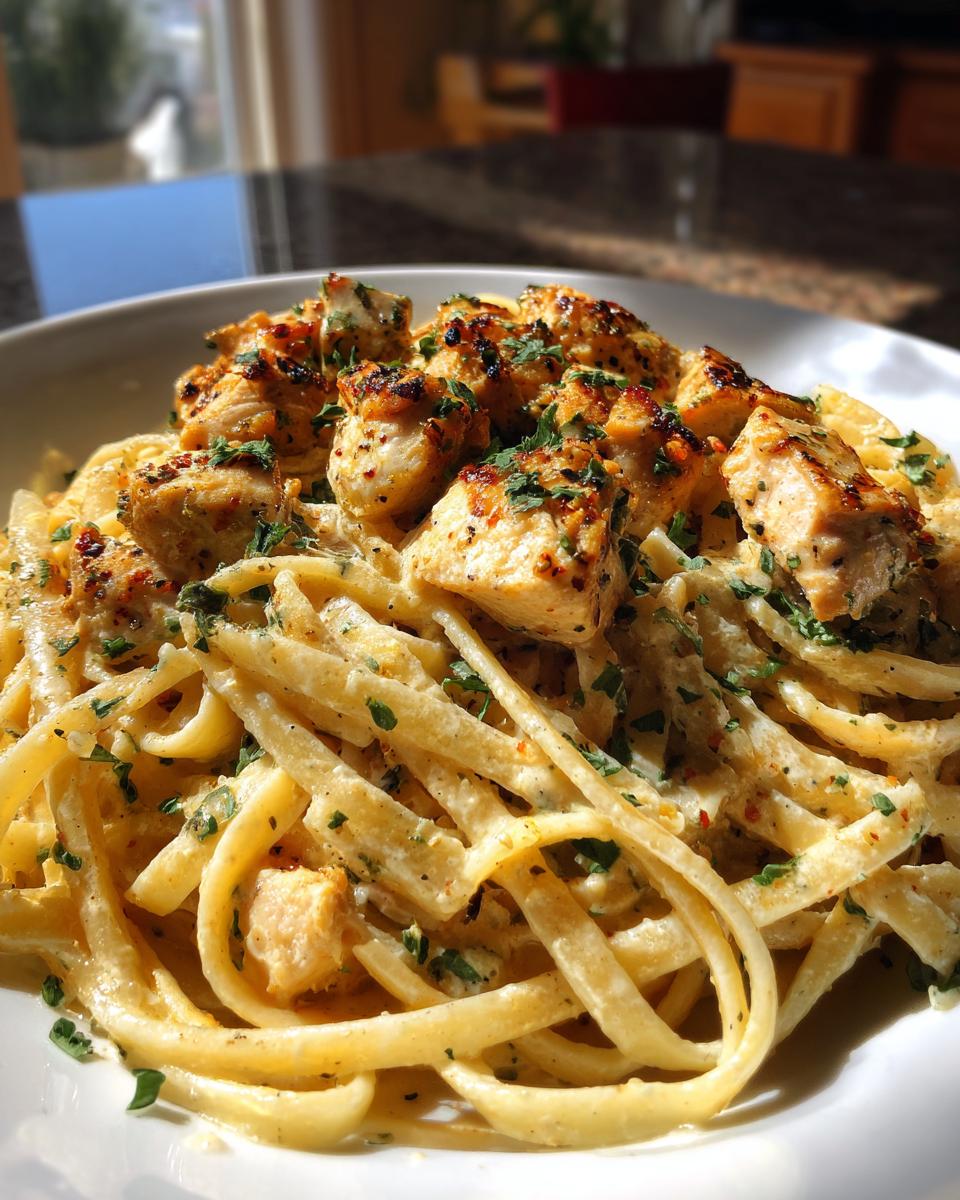 Creamy Cajun Mozzarella Chicken Linguine - detail 3