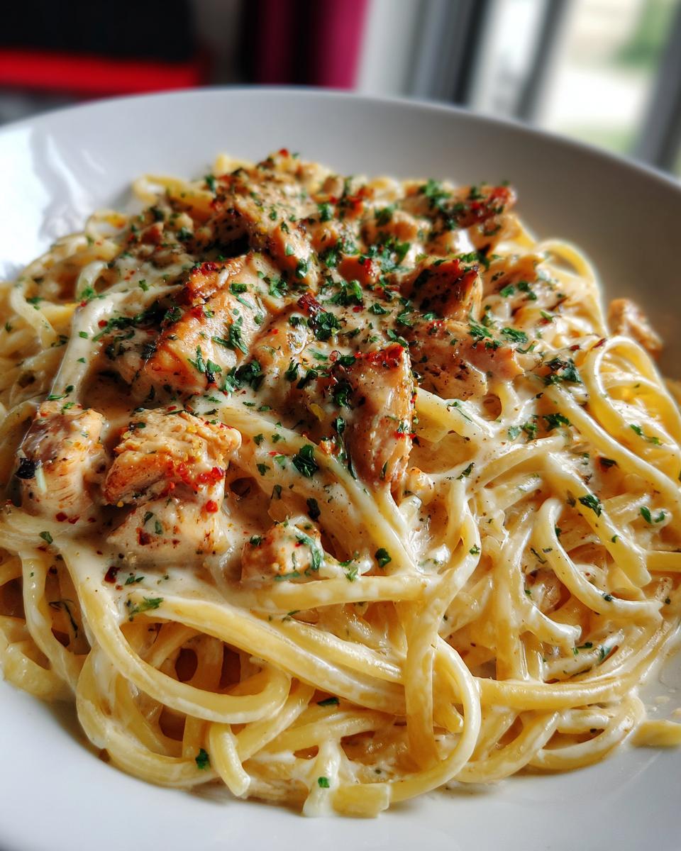 Creamy Cajun Mozzarella Chicken Linguine - detail 4