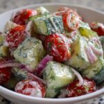Creamy Cucumber Tomato Salad