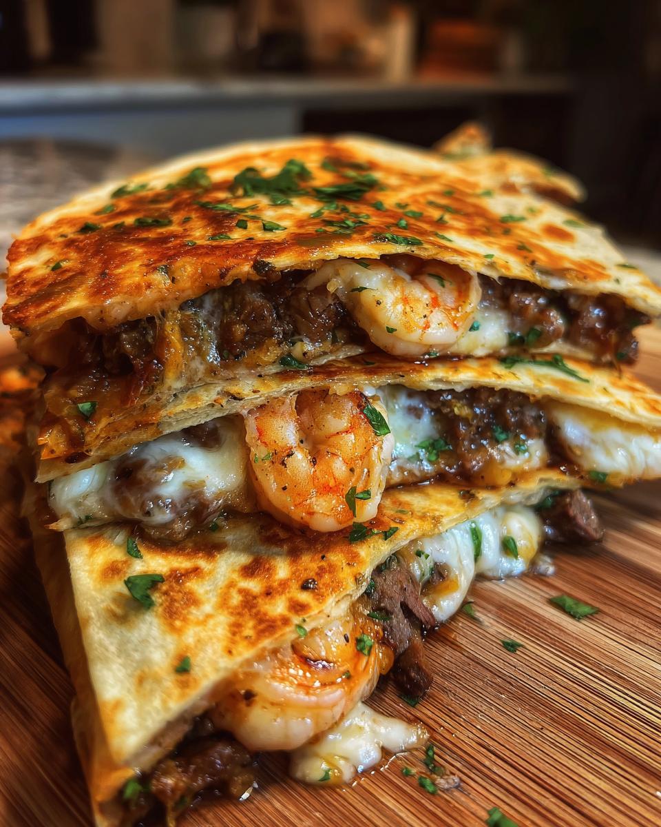 Creole Steak and Shrimp Quesadillas - detail 1