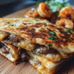 Creole Steak and Shrimp Quesadillas